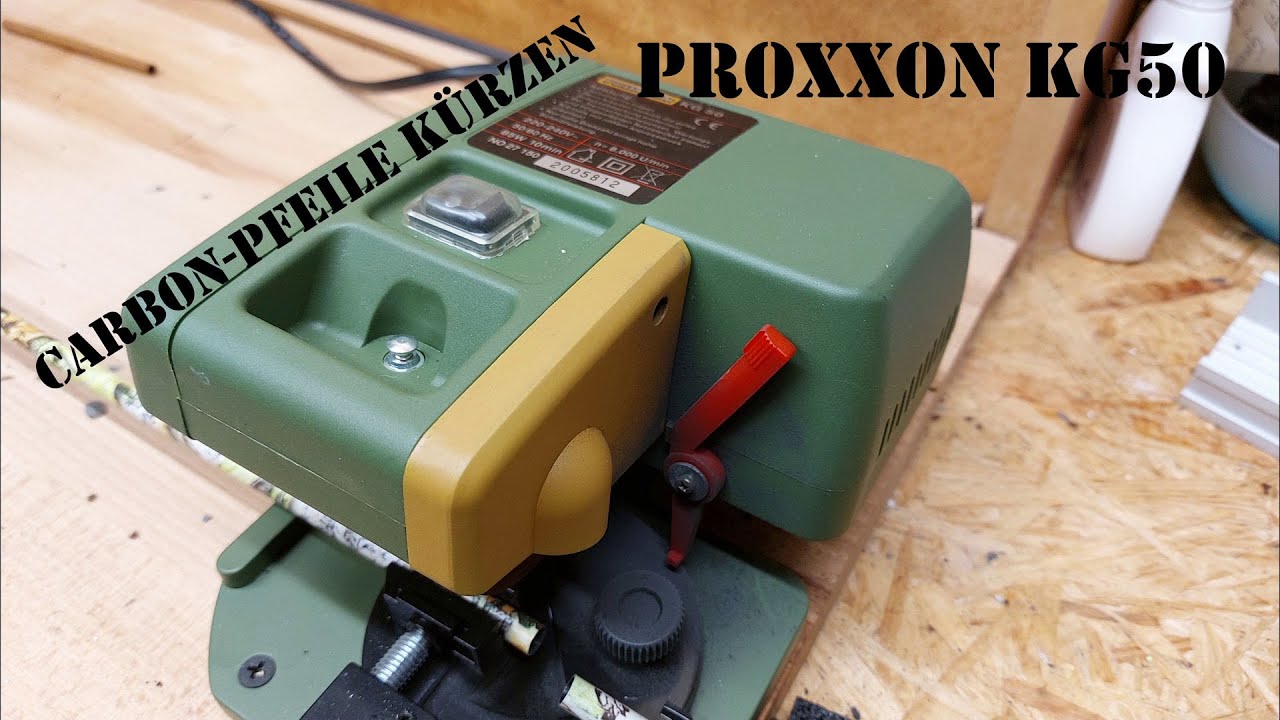 Carbonpfeile Kürzen mit der Proxxon KG50