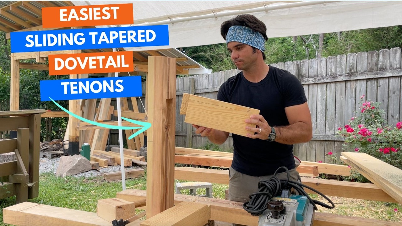 Easiest Sliding Tapered Dovetail Joint - Tapered Dovetailed Tenon Router Jig