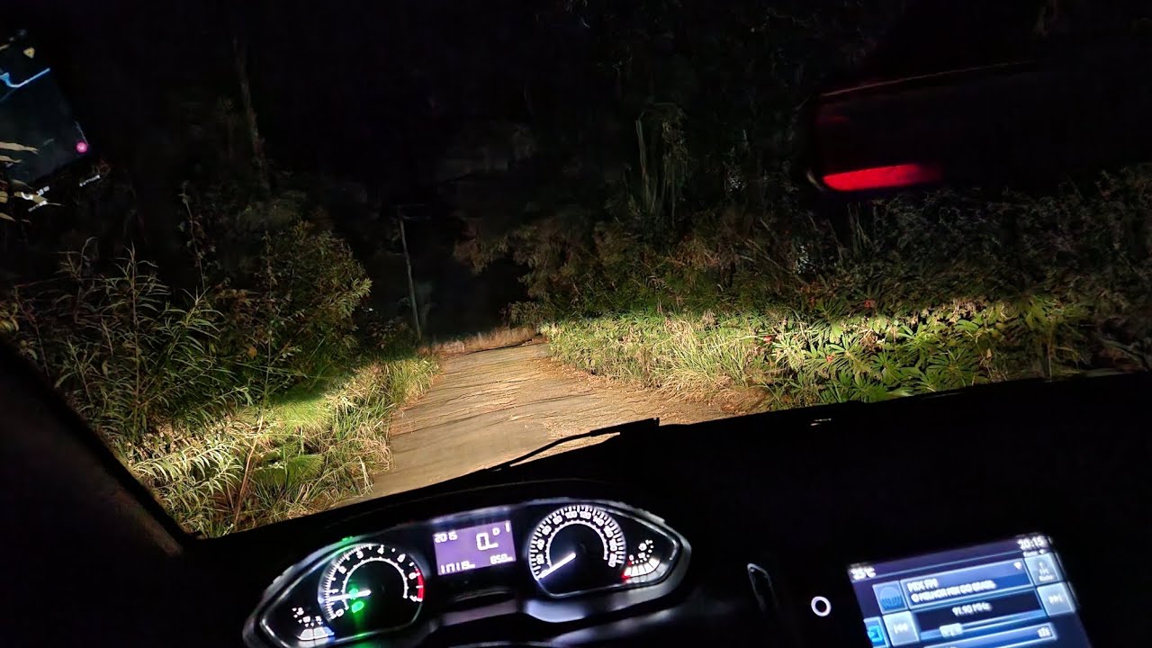 A incrível iluminação do farol com projetor do Peugeot 2008 Griffe 😍