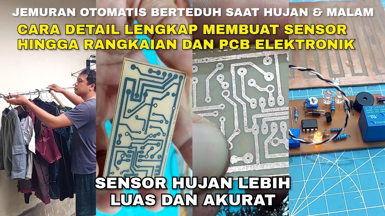 Cara Membuat Jemuran Baju Otomatis Berteduh Sendiri Saat Hujan dan Malam