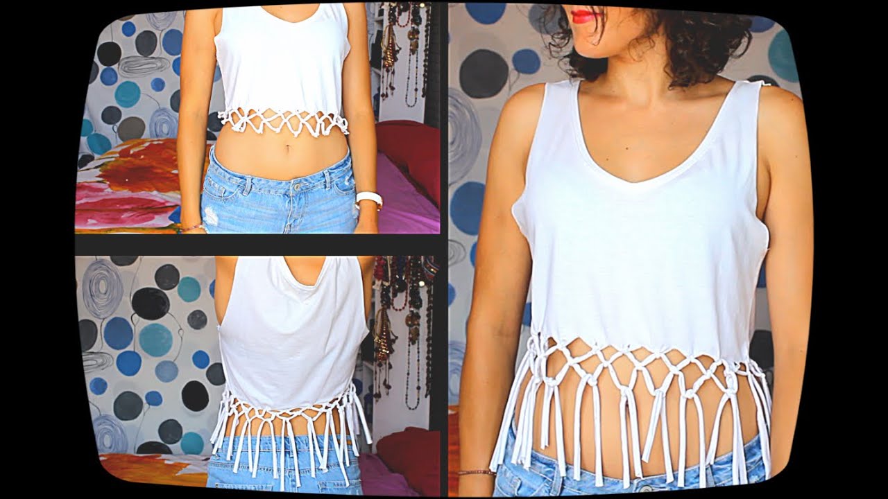 DIY camiseta con flecos