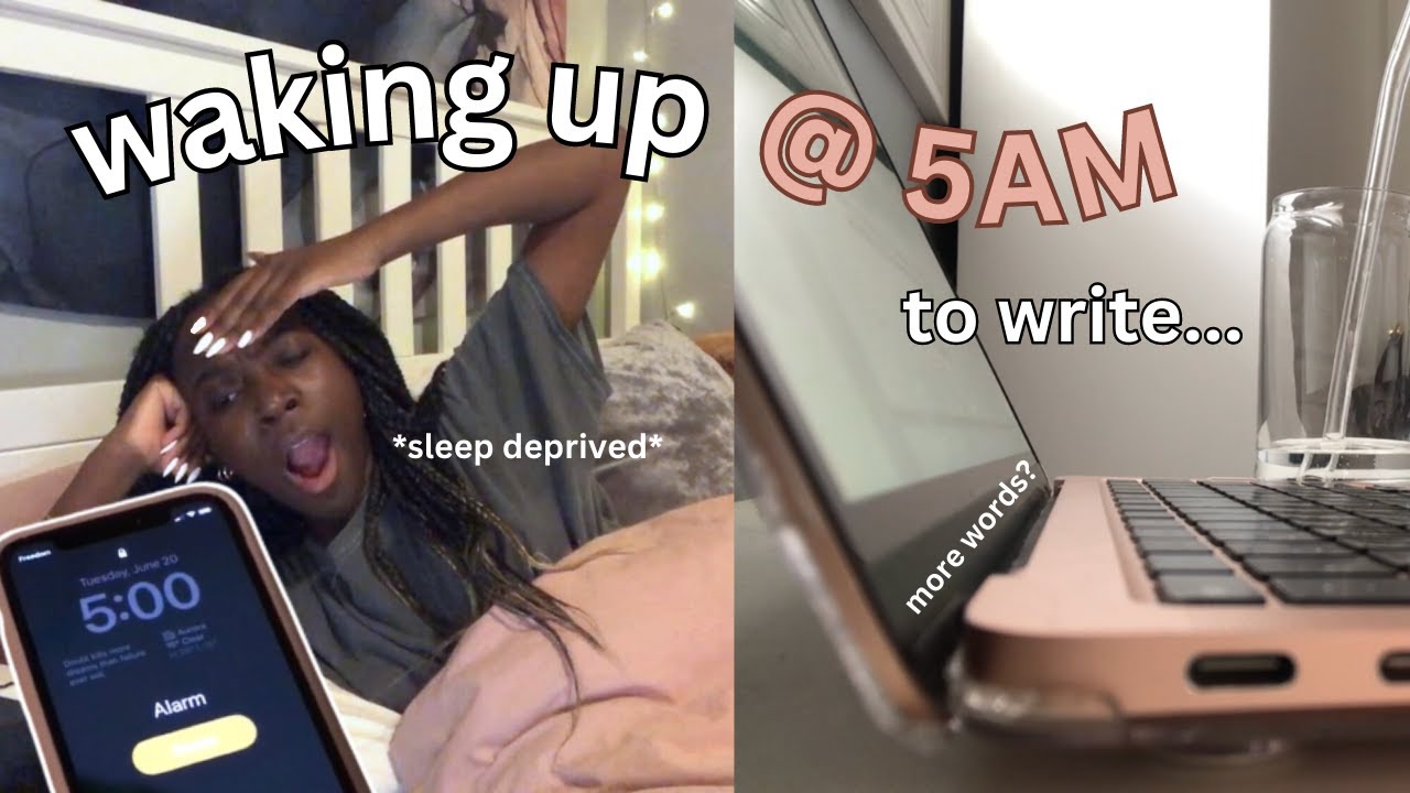 waking up at 5AM to WRITE everyday for a week 🤍 writing challenge collab (w/ @ananeu )