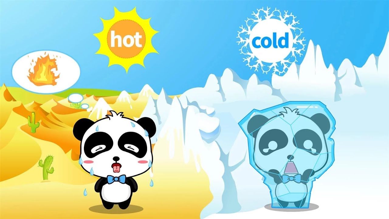 Baby Panda Antonyms - Children  Learn Common Antonyms Fun & Educational