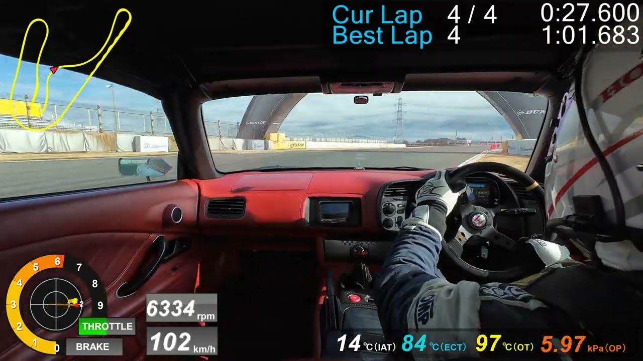 筑波サーキット TC2000 1:01.679 S2000 26.2.10 ぺん銀走