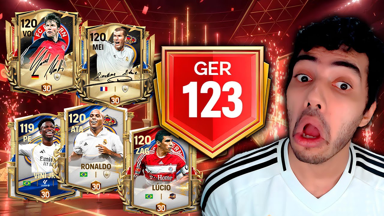 PEGUEI GER 123 FINAL!! 😱 Meu NOVO TIME QUEBROU o FC MOBILE 26!