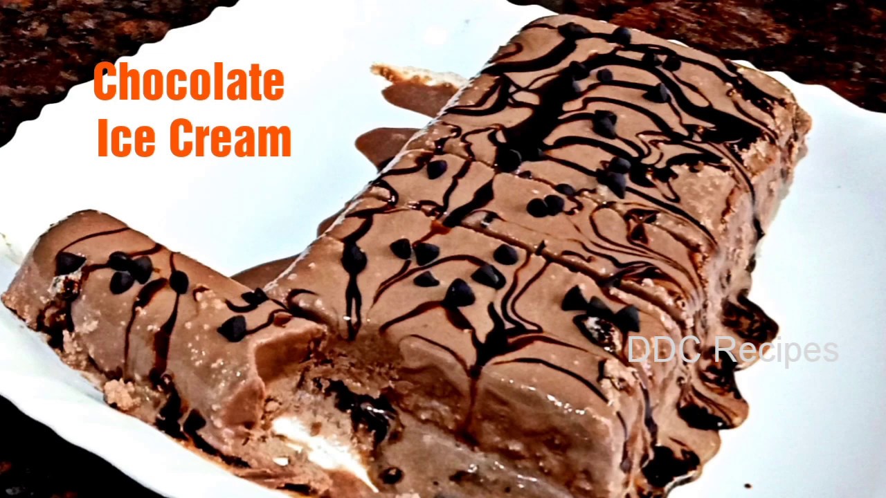 How To Make Chocolate Ice Cream At Home | Without Cream| Eggless | Chocolate Ice Cream Recipe - DDC