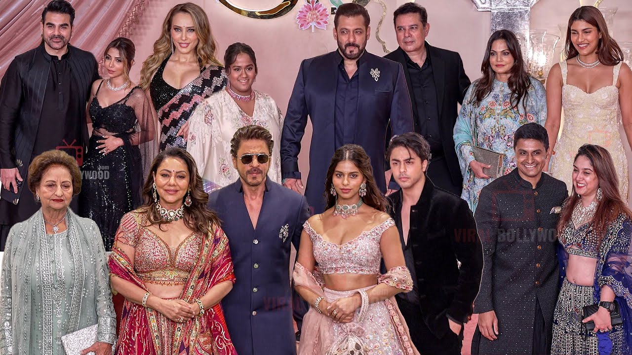 Salman Khan, Shahrukh Khan and Aamir Khan's Family at Anant Ambani - Radhika Merchant Wedding