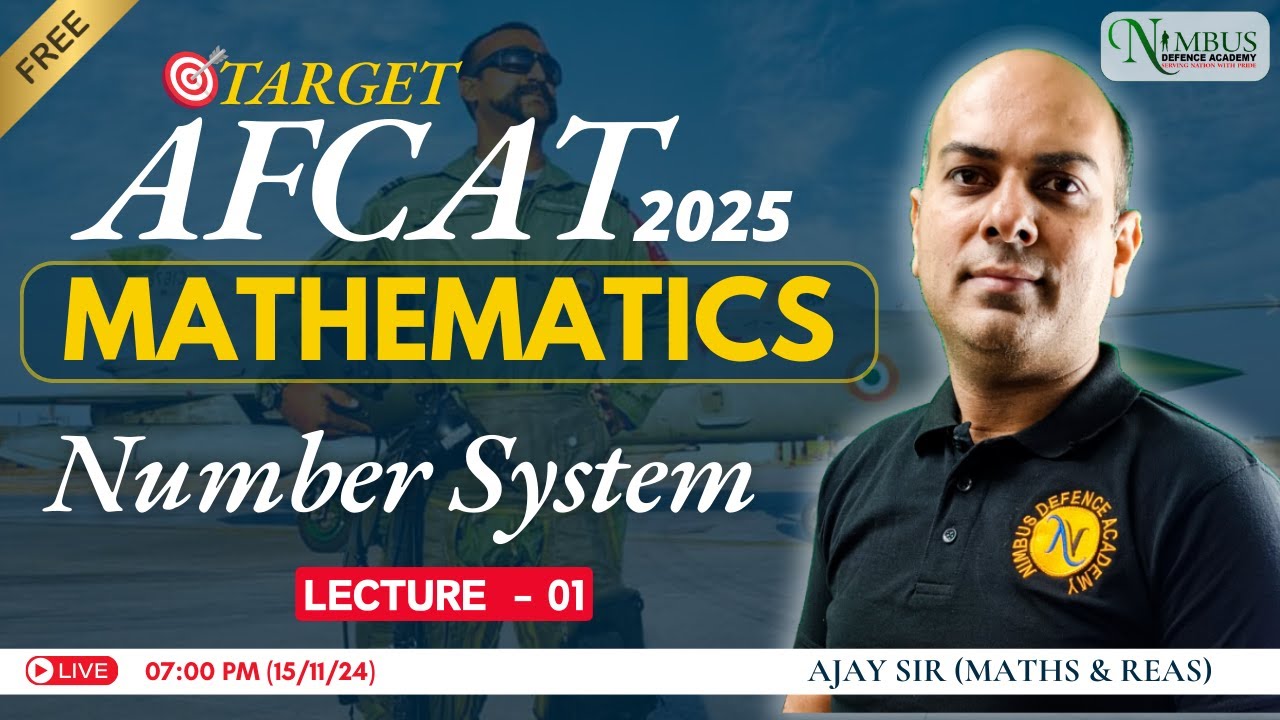 NUMBER SYSTEM - 01 || AFCAT MATHS || AFCAT 2025  200+ IN FIRST ATTEMPT #afcat 2025
