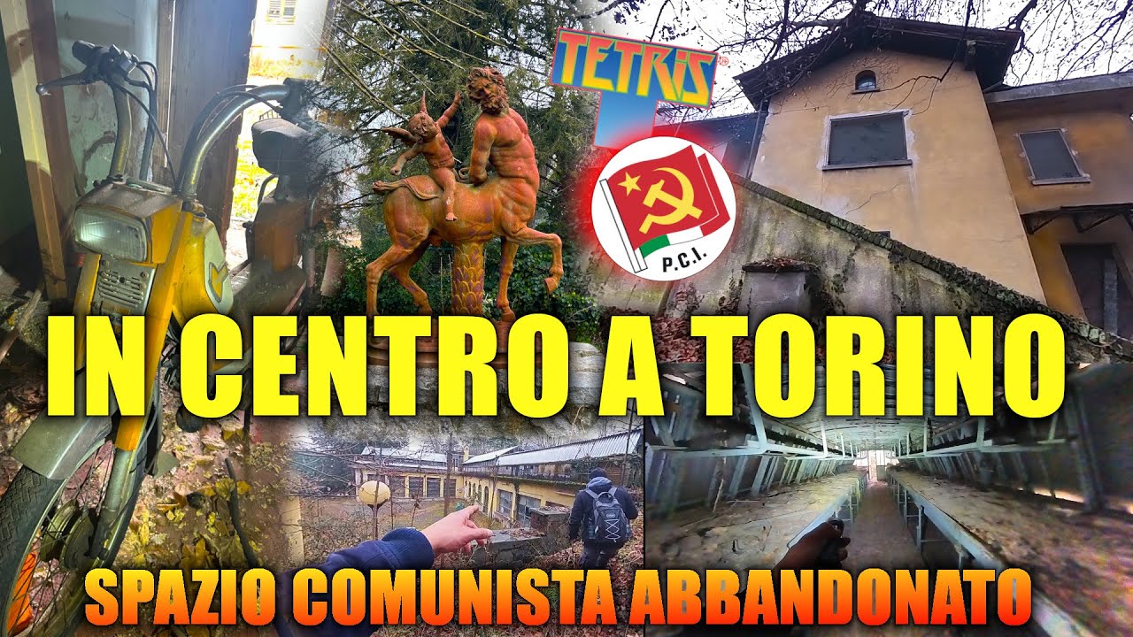 ASSOCIAZIONE COMUNISTA ABBANDONATA CON SERRE IN CENTRO A TORINO: POSTO STRANO ANNI '80 DIMENTICATO!