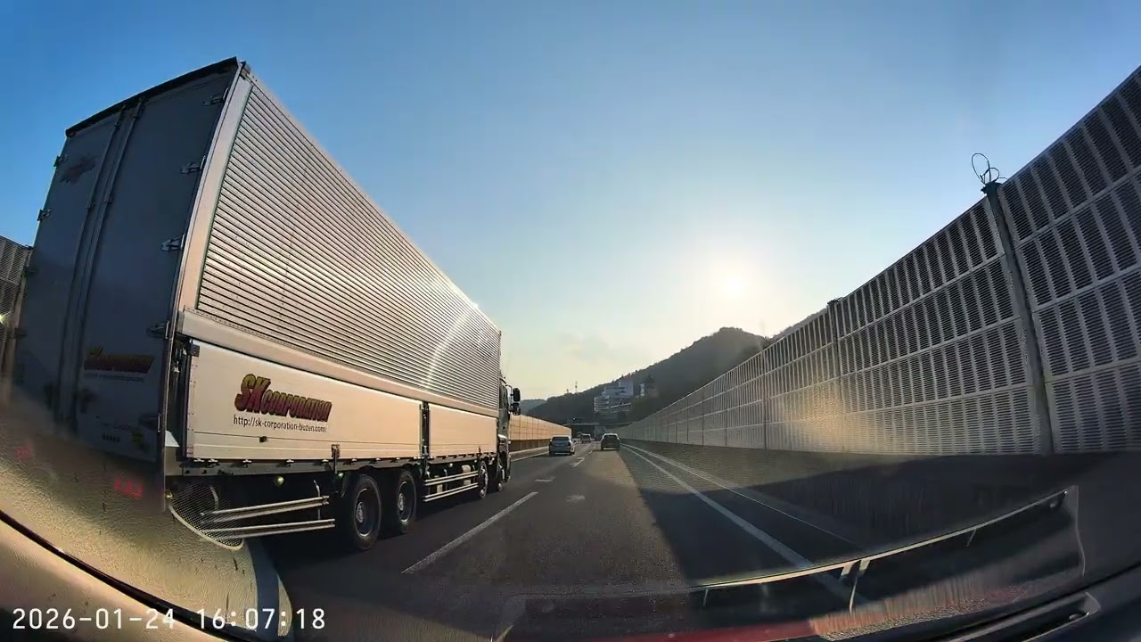 Beautiful Japan Highway Drive | Miyajima to Shimomatsu POV (Sunset Drive) [Part 14]