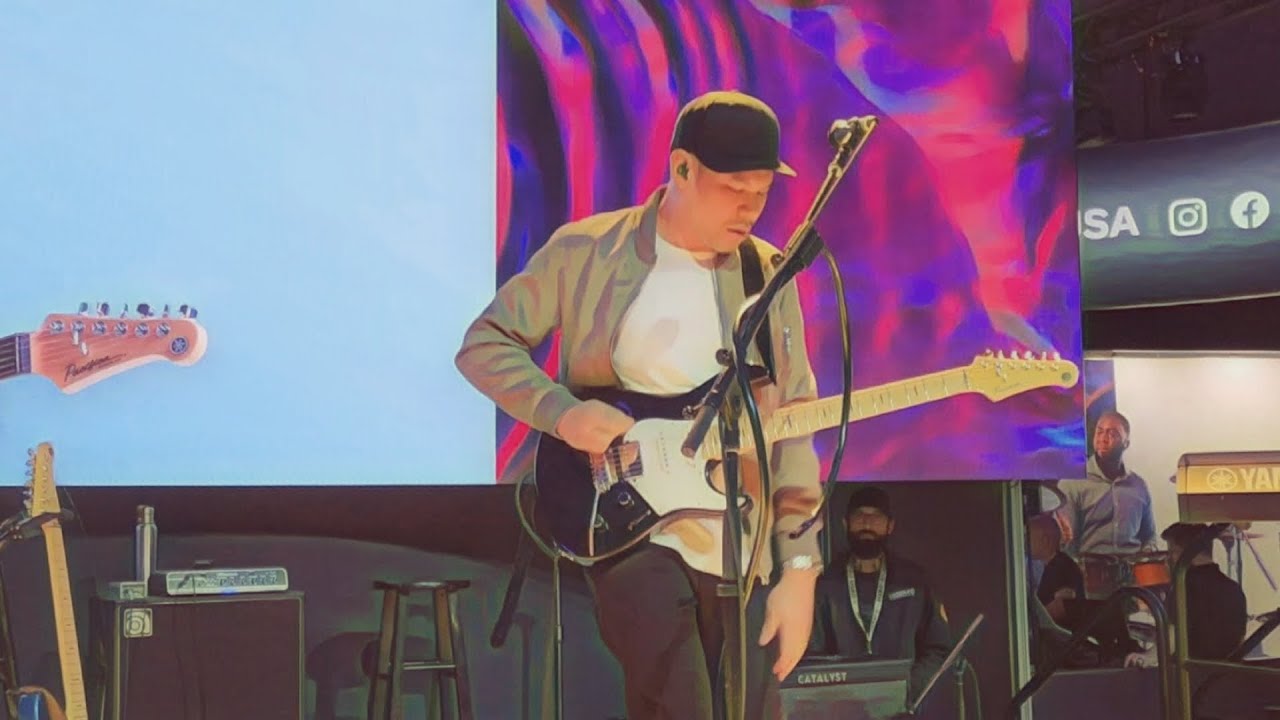 Jay Leonard J (@JayLeonardJ) live in the Yamaha room at NAMM 2024