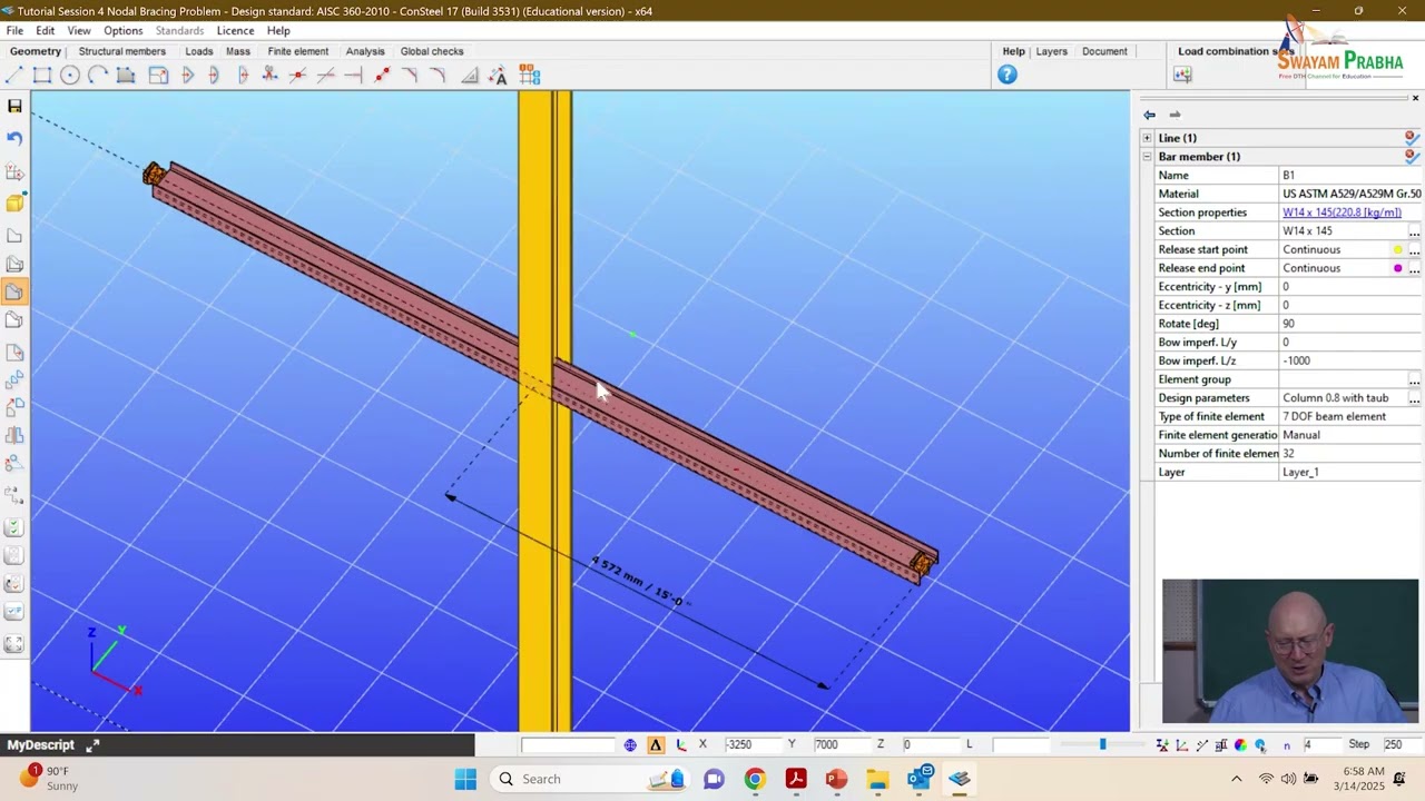 Topic 2.7 Column Bracing Behavior and Design, Basic Panel (Relative) Bracing Case P-2#swayamprabha