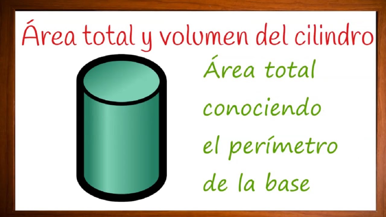 Calcular el área total del cilindro con el perímetro de la base
