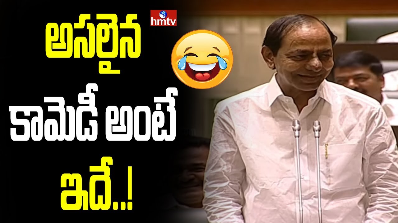 సీఎం కేసీఆర్ కామిడీ ముందు ఎవ్వరూ పనికిరారు | CM KCR Funny Speech in Telangana Assembly | hmtv