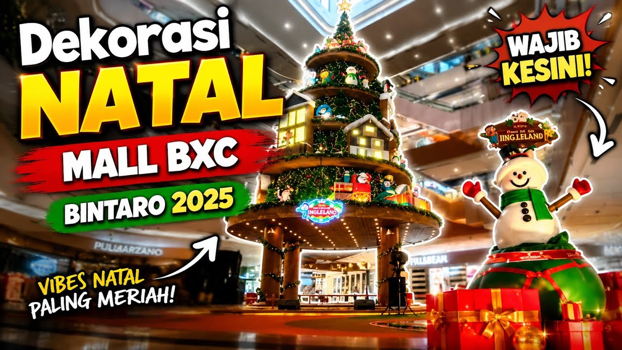 Рождественские украшения торгового центра Bintaro Xchange BXC 2025