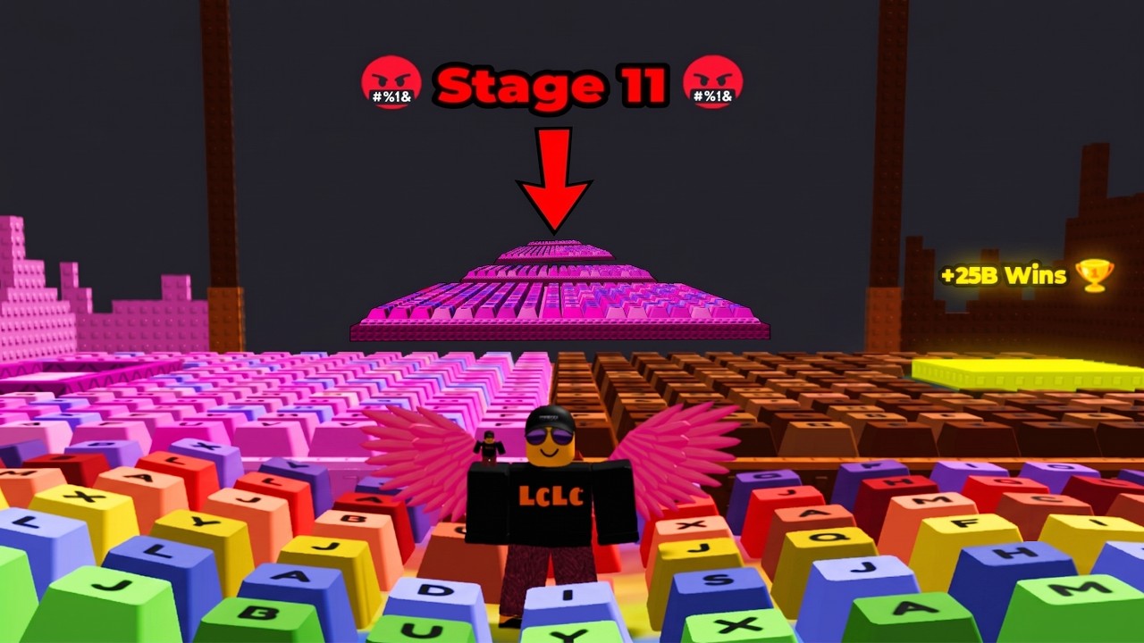 i got PAST STAGE 11 in WORLD 3!!! +1 Speed Keyboard Escape Roblox