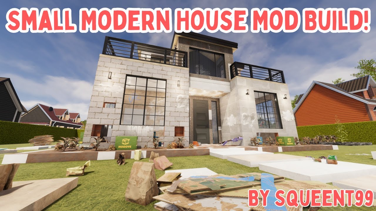 House Flipper 2 - Small Modern House Mod Build by SQueenT99! - No Music, Regular Speed, ASMR, Mod
