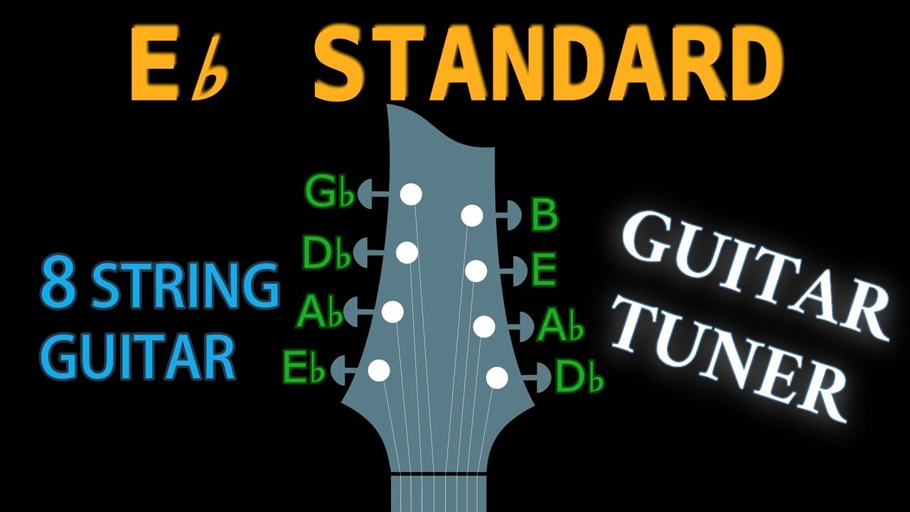 Eb STANDARD (8 String Guitar) GUITAR Tuning (Tuner)