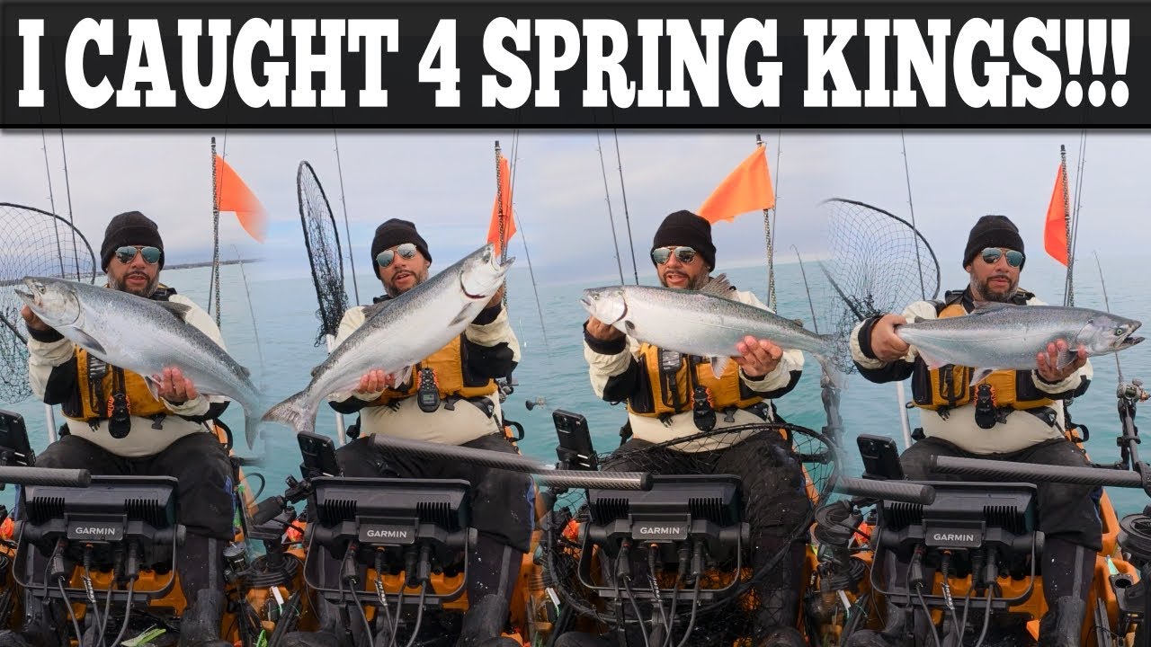 Epic Kayak Adventure Chasing Spring Kings! [CATCHING 4 KINGS]