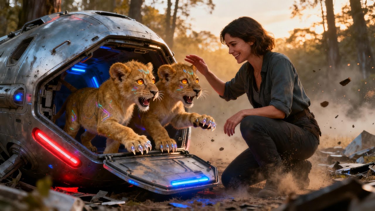 She Found Tiny Roars Coming From a Crashed Pod — Opened It and Instantly Became a Mother to Cubs