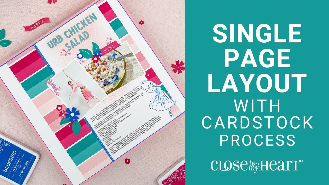 Creating a Single Page Layout Only Using Cardstock - Process Video