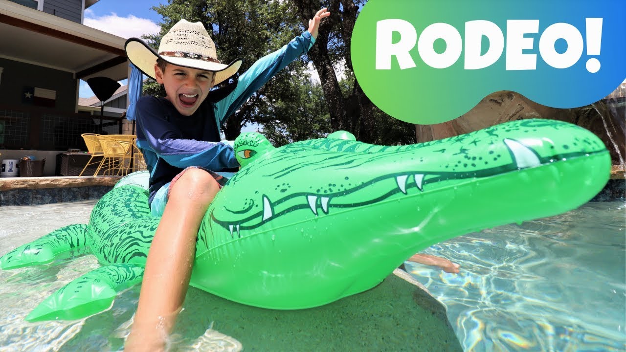 Inflatable Alligator RODEO | No YEE YEE Juice required!