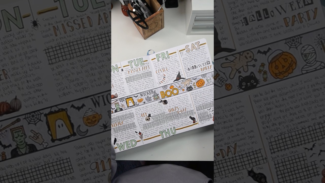 Daily Journal Layout for October #journaling  #dailyjournal