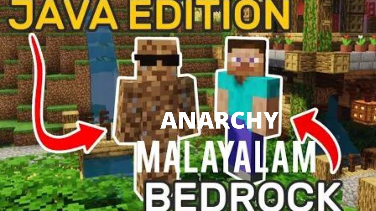 MINECRAFT ANARCHY CROSS OVER SERVER MALAYALAM BEDROCK AND JAVA