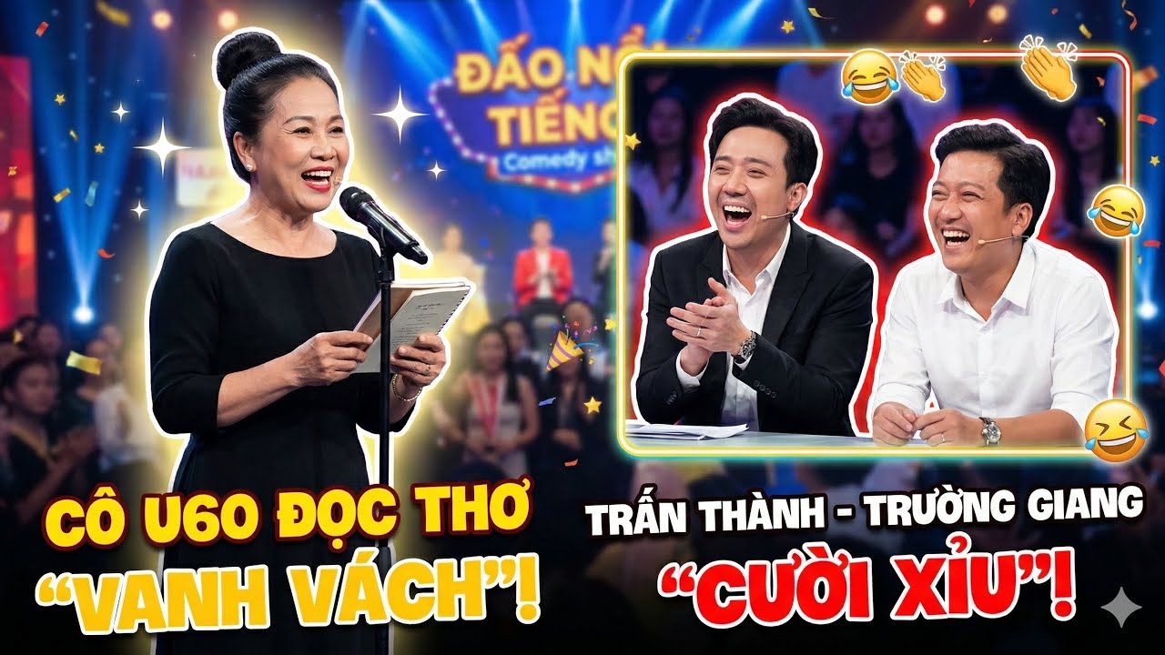 Chưa kịp mở lời, cô U60 đọc thơ vanh vách khiến Trấn Thành - Trường Giang 