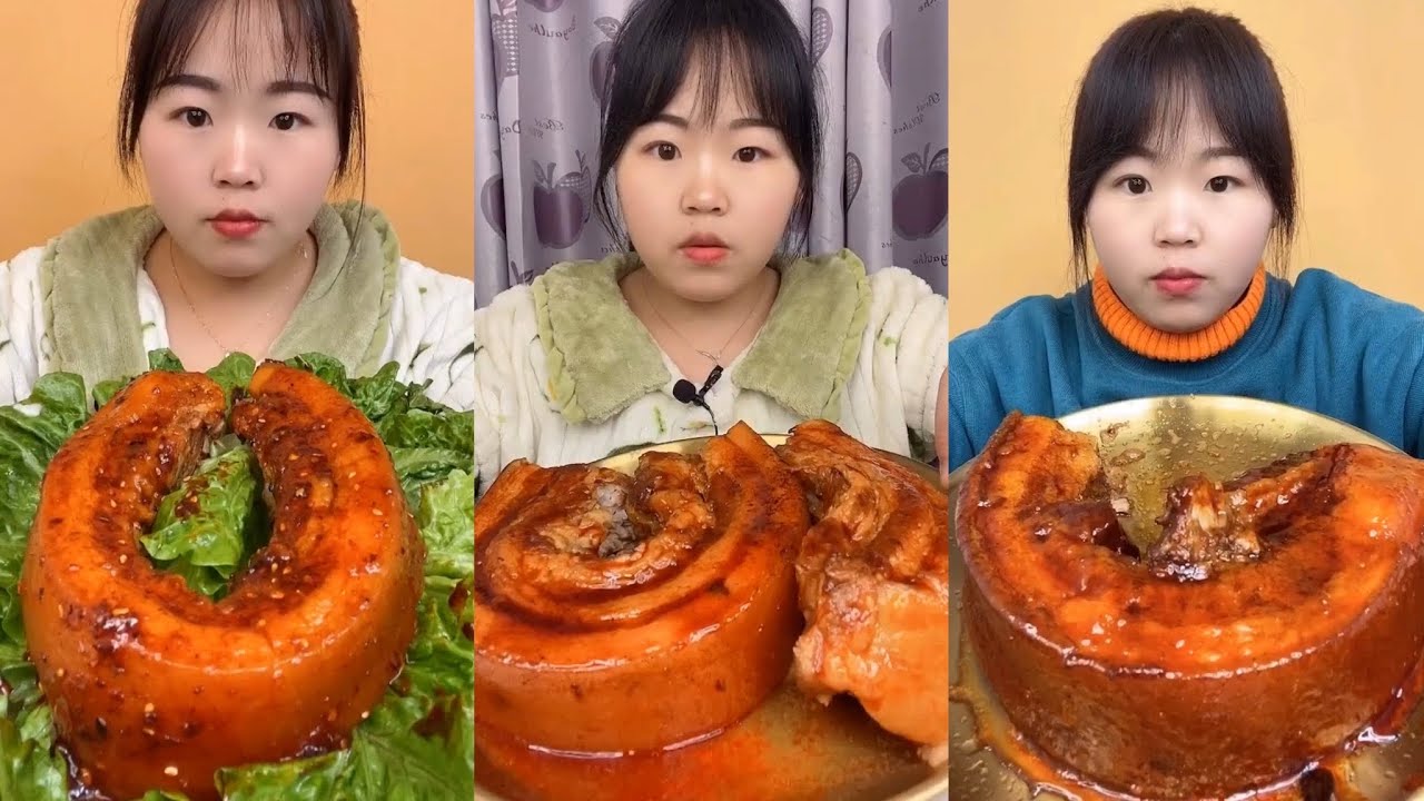 ASMR SOSLU ÇİN YEMEKLERİ SPICY CHINESE FOOD 吃辛辣的中国菜 (Pork Belly) 🍖MUKBANG 먹방 🌶 #77