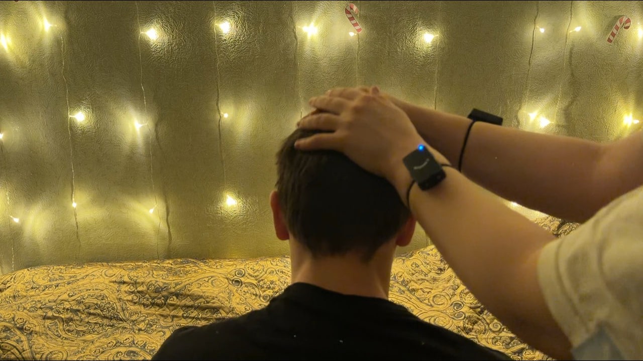 ASMR Hard Back and Head Massage