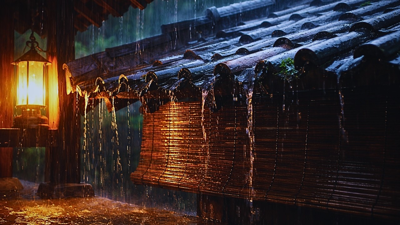 Barulho de Chuva Forte no Telhado com Trovões para Dormir Profundamente | Som de Chuva Relaxante