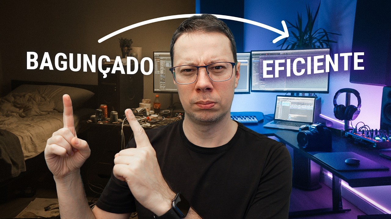 Transformei um quarto comum no Home Studio MAIS EFICIENTE do mundo
