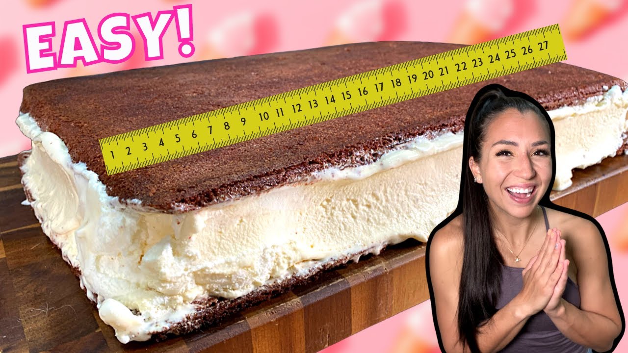 I made a SUPERSIZED Ice Cream Sandwich (EASY!)