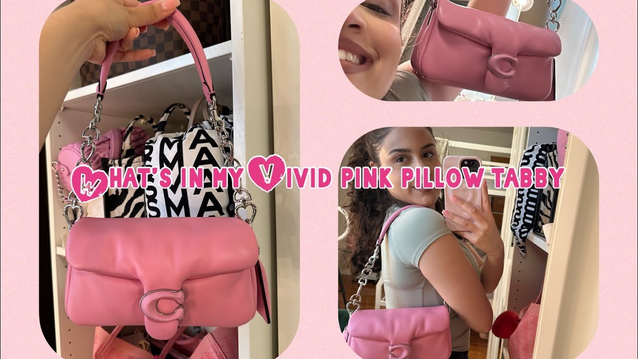 👛🩷WIMB Coach Vivid pink Pillow Tabby 20🩷👛
