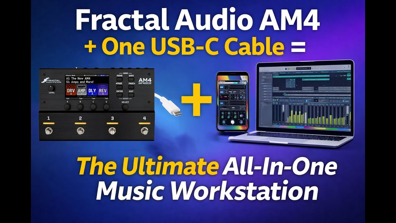 Fractal Audio AM4 + One USB-C Cable = The Ultimate All-In-One Music Workstation