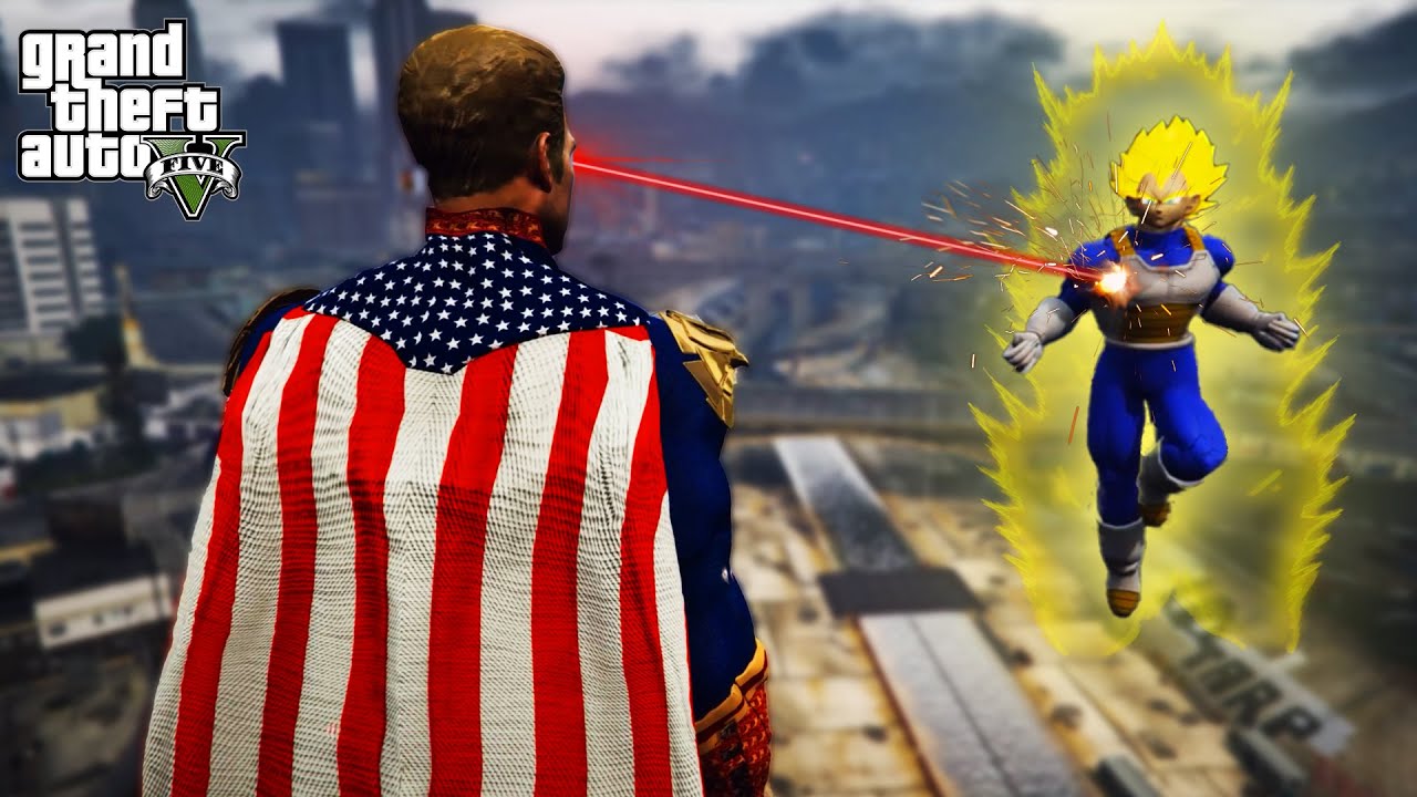 GTA 5 - Vegeta (Super Saiyan) VS Homelander | Epic Battle!!