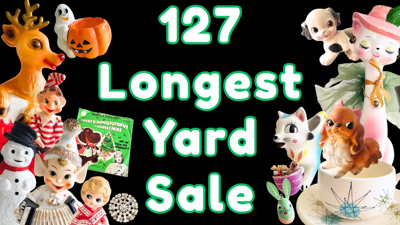 INCREDIBLE VINTAGE HAUL! 127 Longest Yard Sale Shopping!
