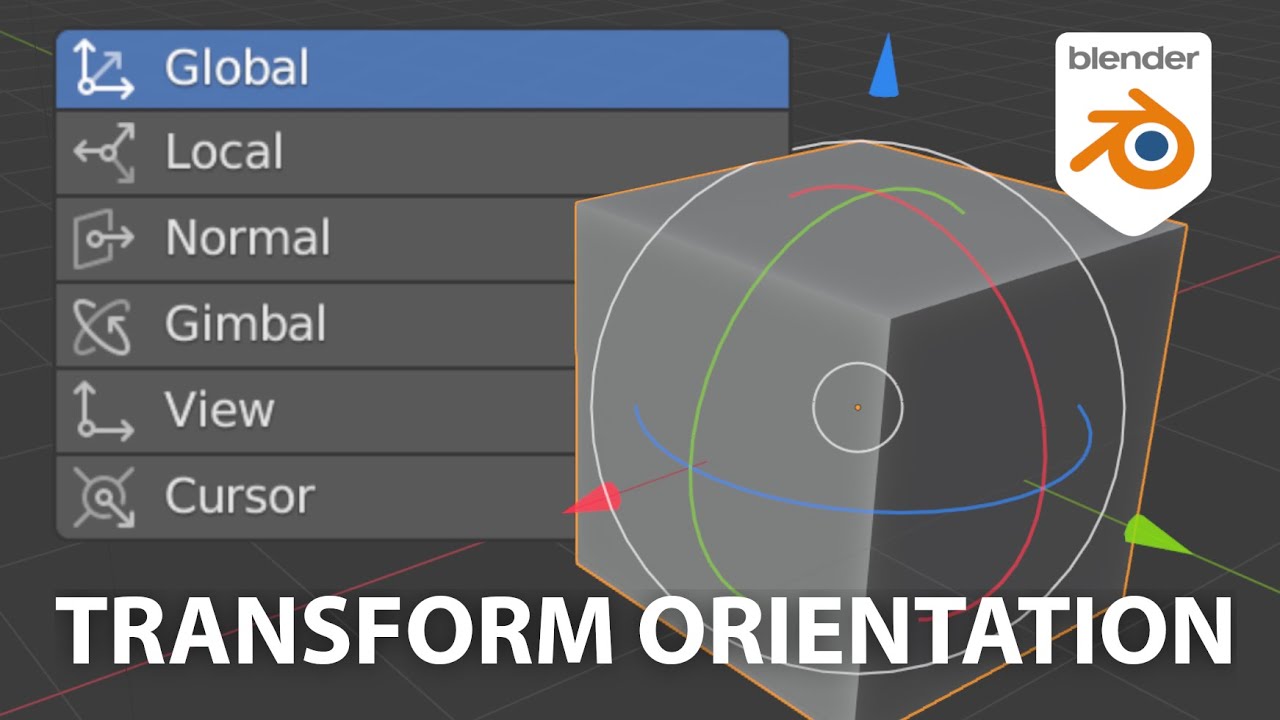 Как использовать преобразование ориентации в Blender