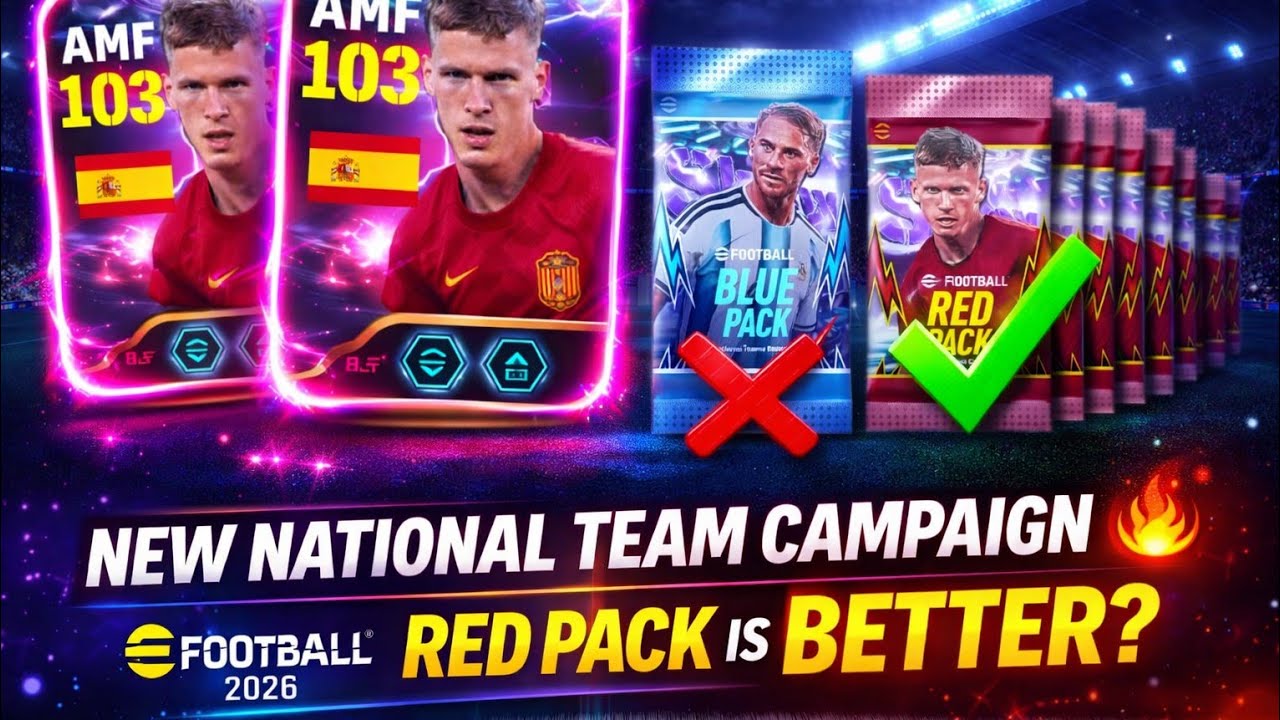 Red pack 🔴And Blue Pack 🔵Opening |EFootball 2026