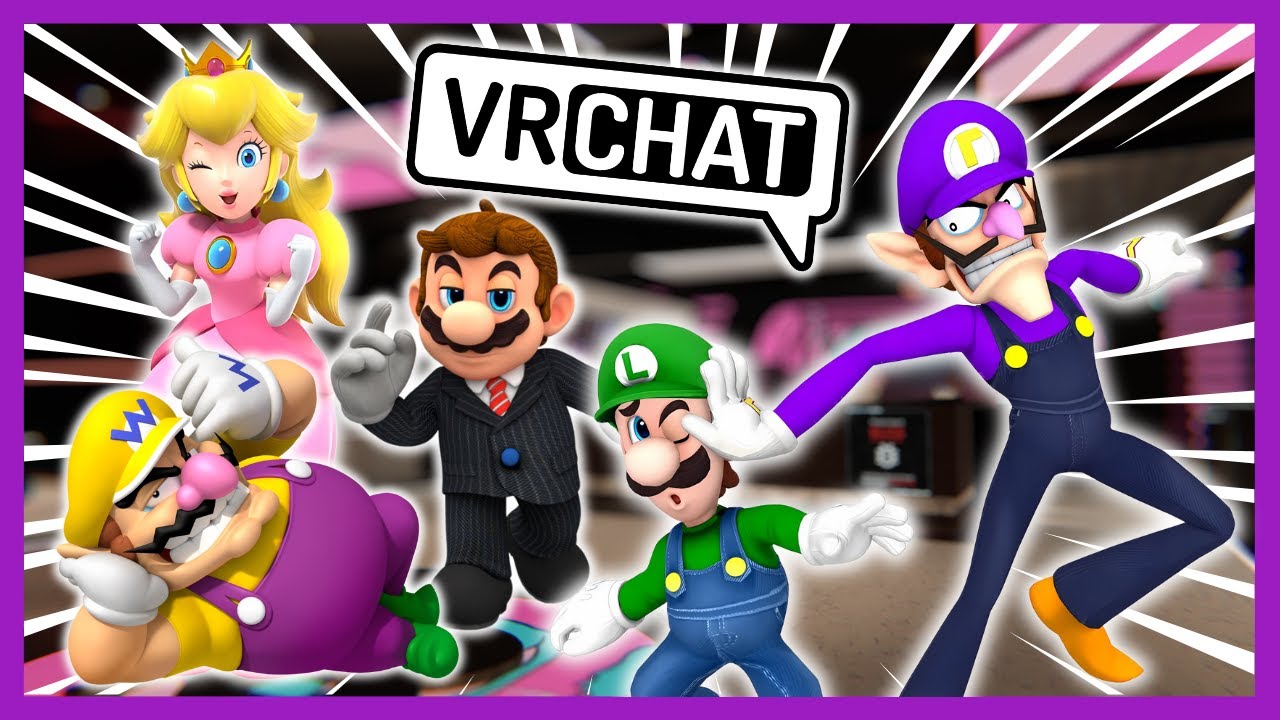 Waluigi's Boys Night Out (VR Chat) Ft. Wario Mario Luigi & Peach