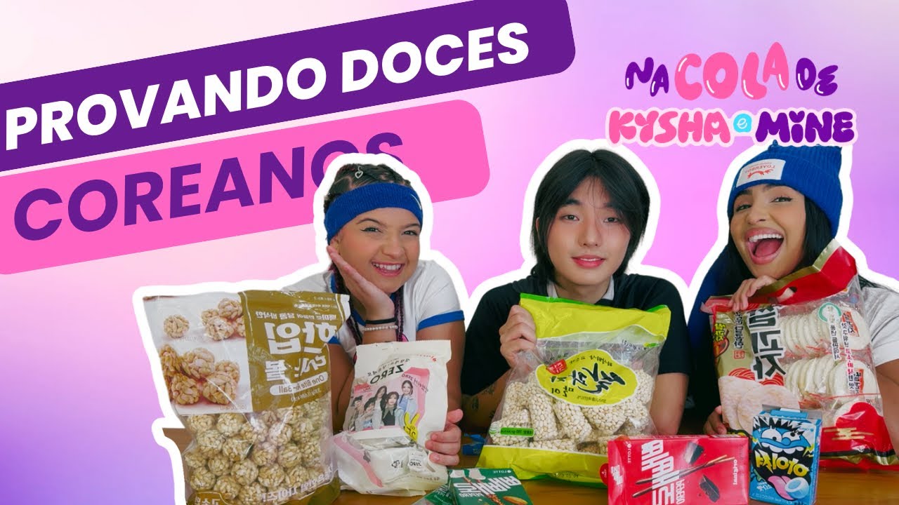PROVANDO DOCES COREANOS COM JIN MIN | Na Cola de Kysha e Mine