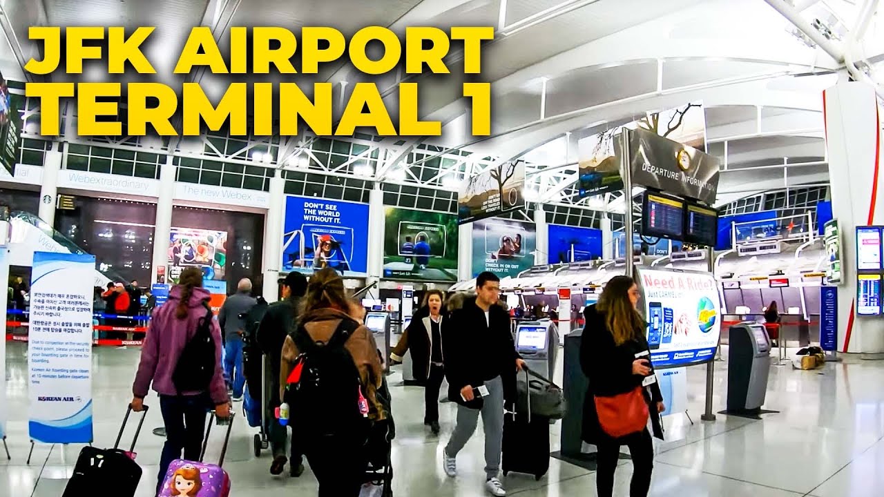 ⁴ᴷ⁶⁰ Walking John F. Kennedy (JFK) International Airport Terminal 1, NYC