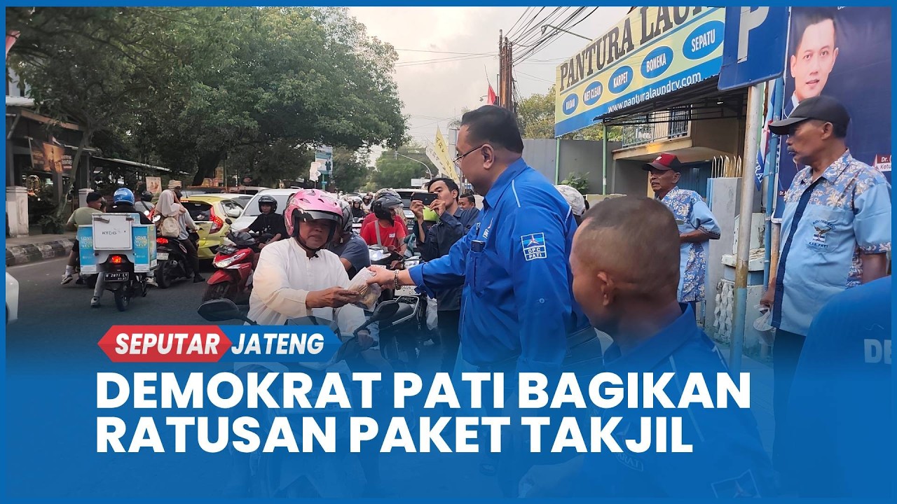 Ratusan Warga Pati Dapat Takjil Gratis dari Demokrat