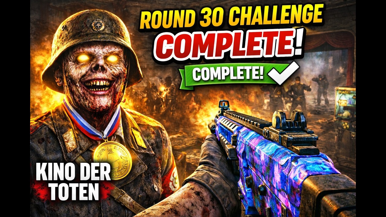 Kino Der Toten Round 30 Challenge COMPLETED | BO3 Zombies No Commentary