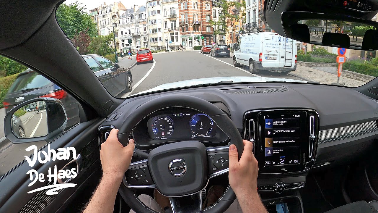 2021 VOLVO XC40 T4 RECHARGE PLUG-IN HYBRID 211 HP POV TEST DRIVE