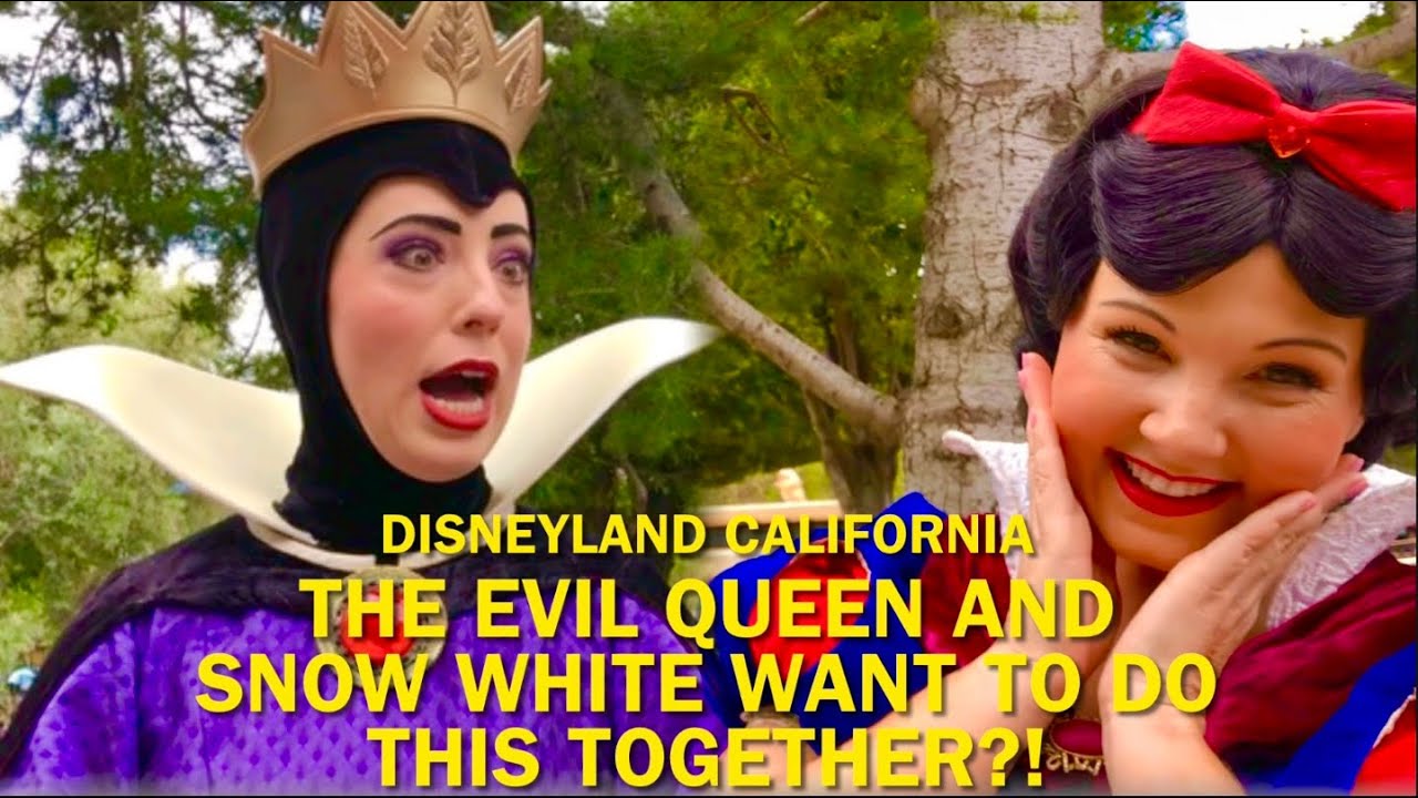 The Evil Queen and Snow White Want to Do THIS Together?! A Sassy Meet & Greet at Disneyland! #disney