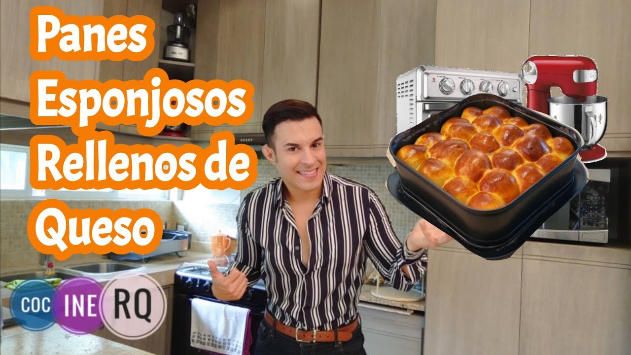 Panes Esponjosos Rellenos de Queso Cheddar, Horneando con Cuisinart®