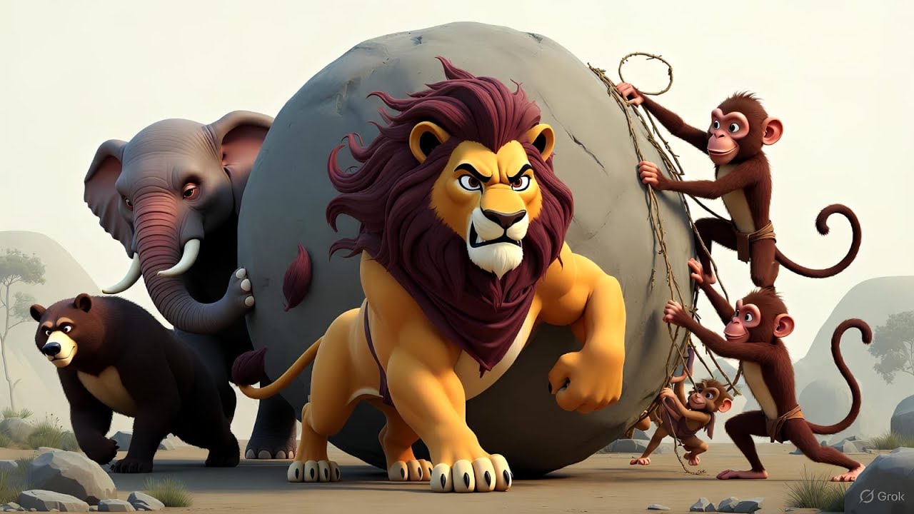 जंगल का असली राजा | शेर सिंहू की समझदारी की कहानी | 3D Cartoon Jungle Story in Hindi