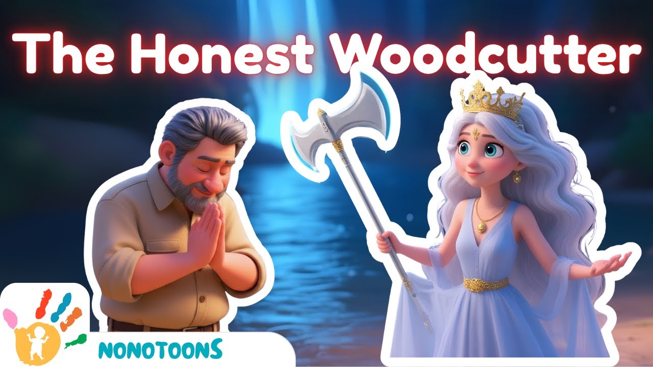 The Honest Woodcutter 🌳✨ | Moral Story for Kids | English Animated Story | Nonotoons